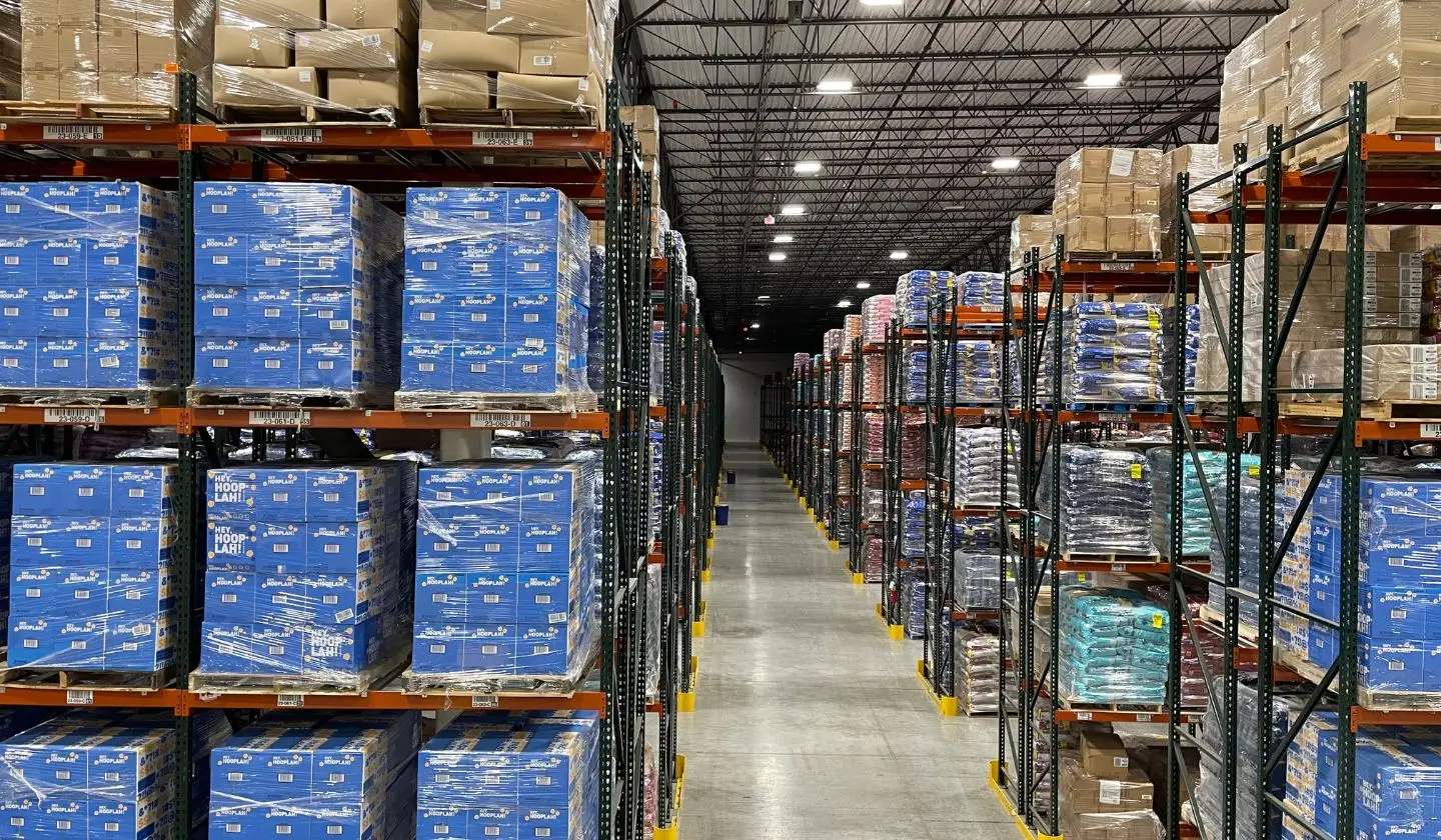Multi-client food-grade warehouse racking in Cincinnati