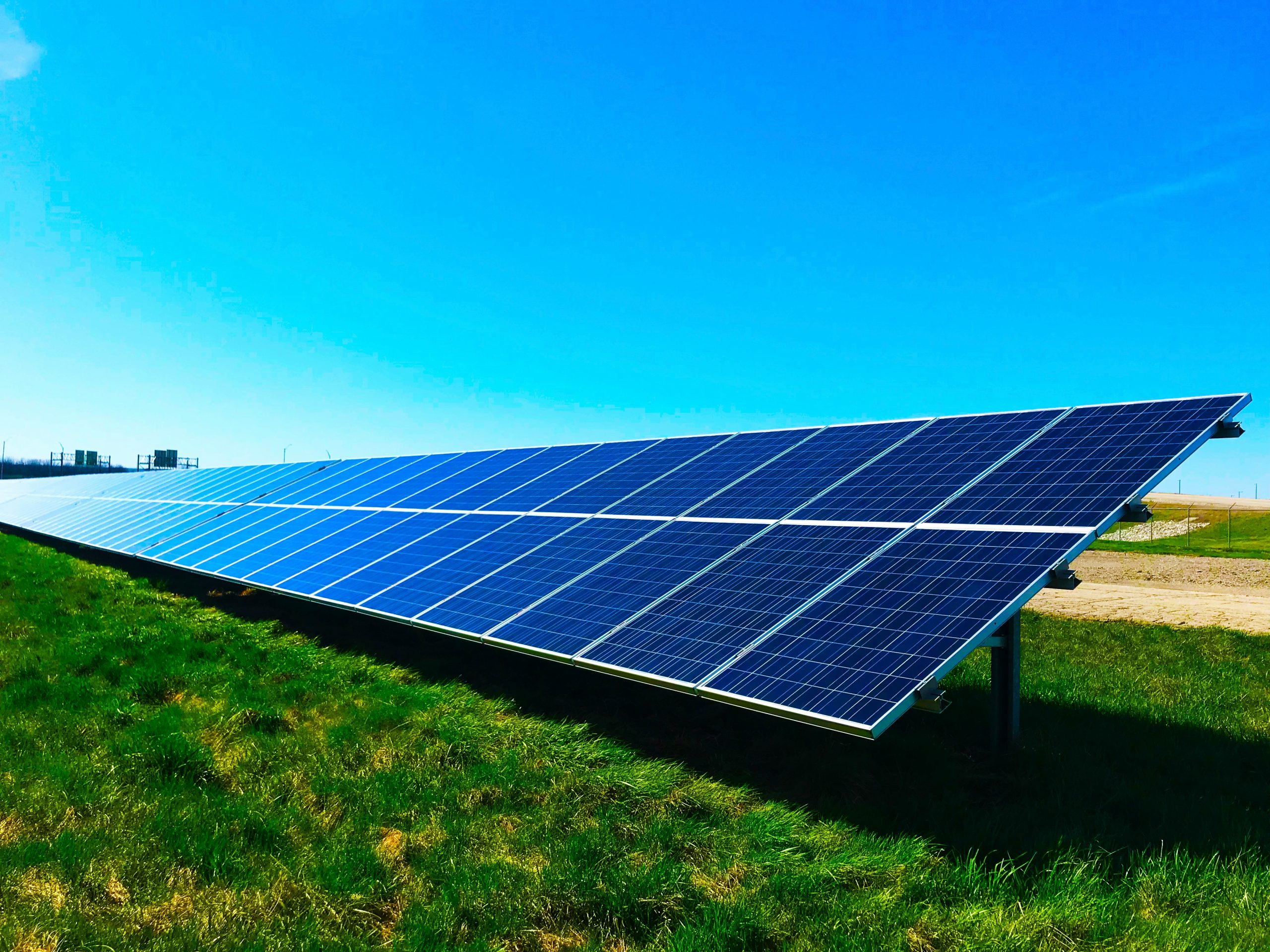 Solar panels for renewable energy logistics